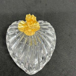 VINTAGE RCR ROYAL CRYSTAL ROCK HEART SHAPED JEWELRY / TRINKET BOX MADE IN ITALY